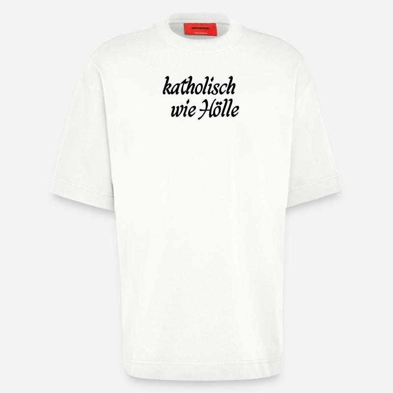 Catholic as hell - Heavyweight T-Shirt - made by SPREAD  - OFF WHITE