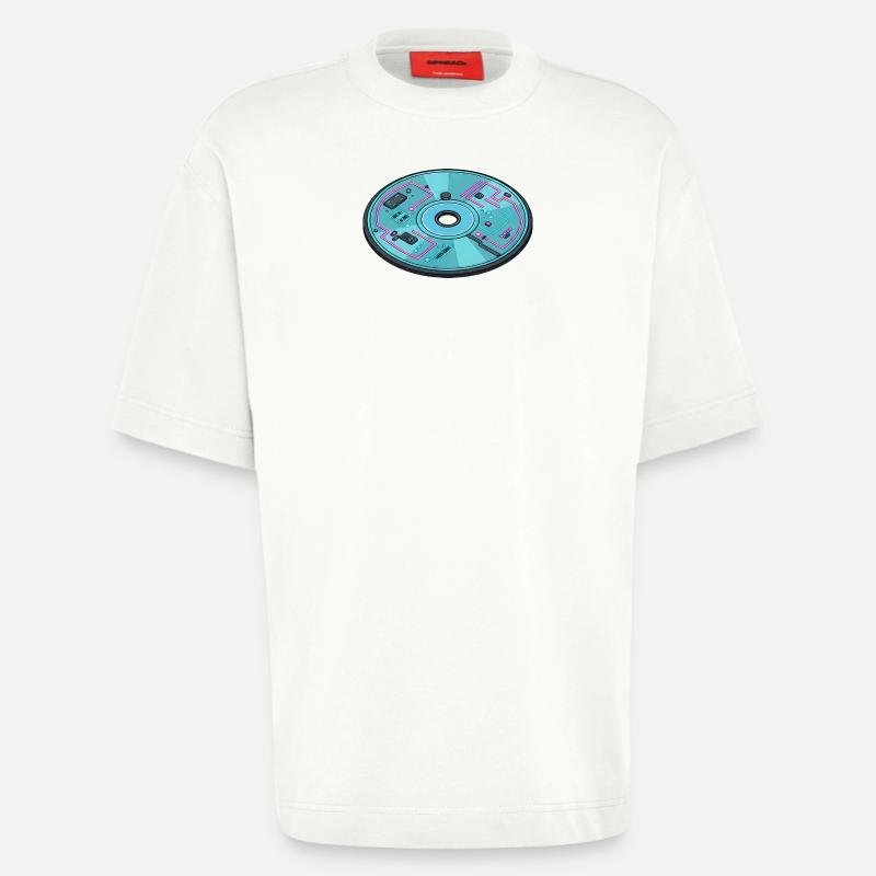 Digitale Zukunft Computer 90er Retro Design - Heavyweight T-Shirt - made by SPREAD  - OFF WHITE