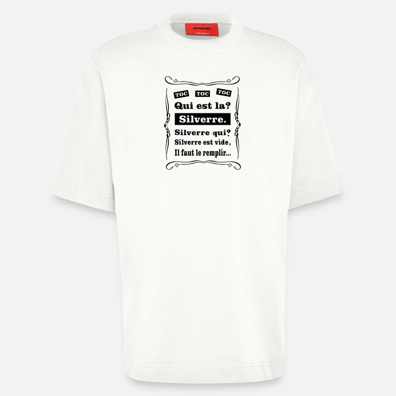 Toc toc toc - T-shirt bio épais oversize fabriqué en UE - OFF WHITE