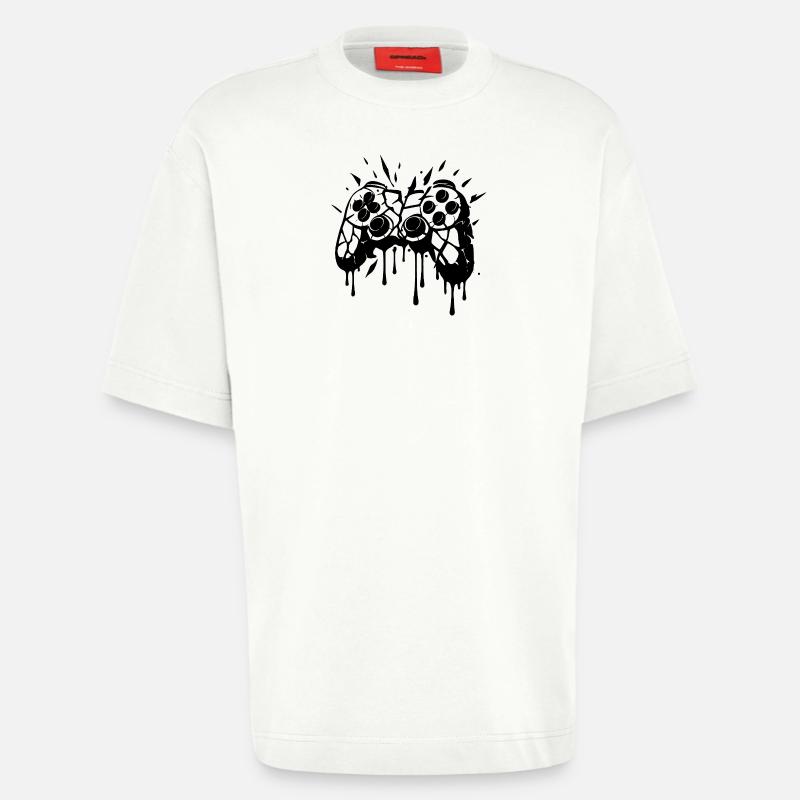Broken controller - Heavyweight T-Shirt - made by SPREAD  - OFF WHITE