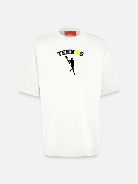 Tennis Ball Night Silhouette - Heavyweight T-Shirt - made by SPREAD - OFF WHITE
