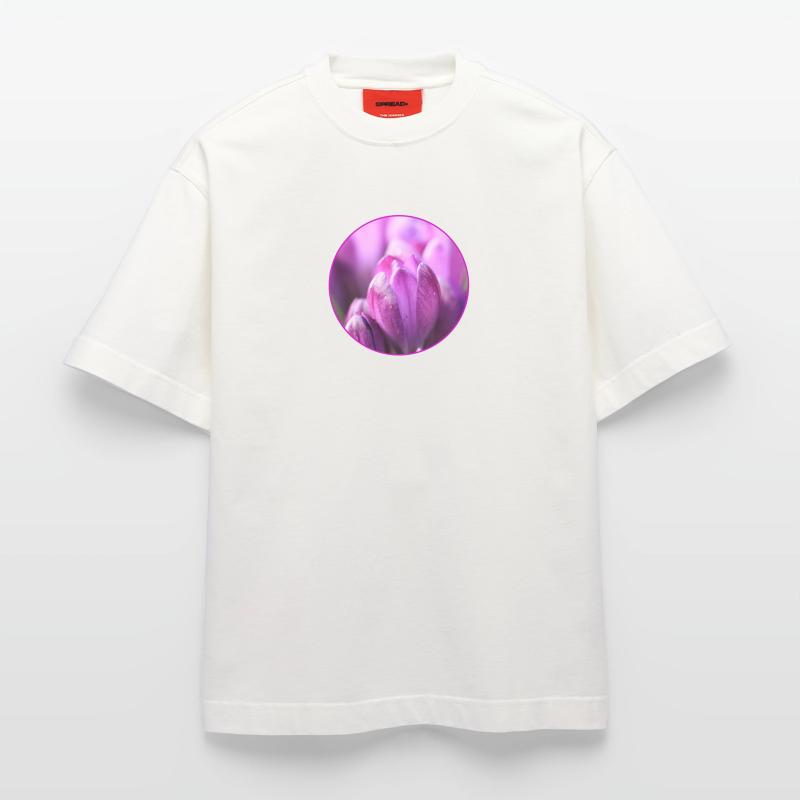 Crocus Crocus Fleurs violettes Crocus Bourgeon de crocus T-shirt bio épais oversize fabriqué en UE