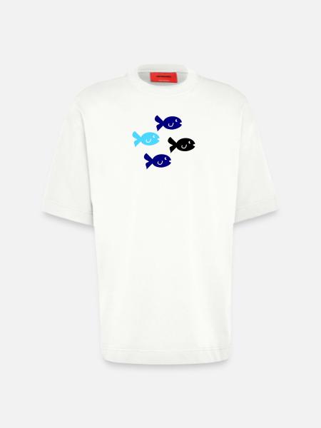 Pisces Silhouette - Heavyweight T-Shirt - made by SPREAD  - OFF WHITE