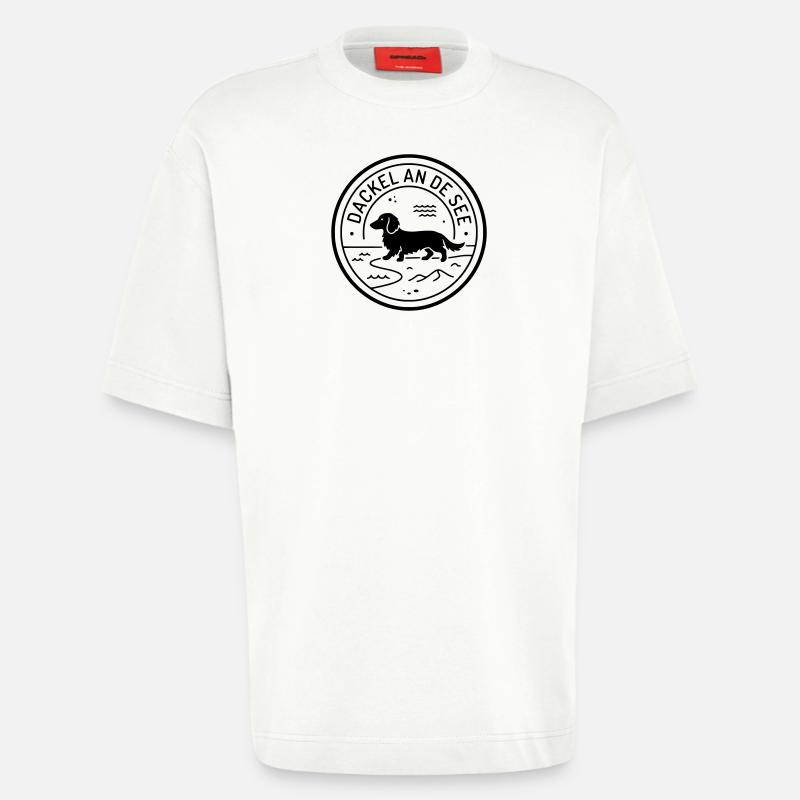 Dackel an de See Moin Platt - Heavyweight T-Shirt - made by SPREAD  - OFF WHITE