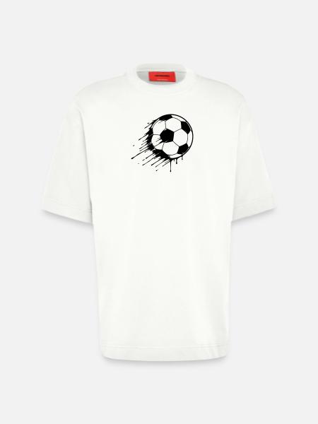 Football Action Graffiti - Heavyweight T-Shirt - made by SPREAD - OFF WHITE