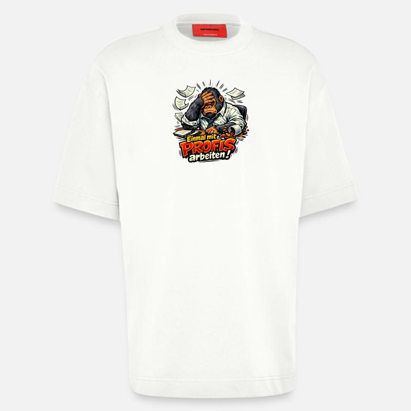 Einmal mit Profis arbeiten - Heavyweight T-Shirt - made by SPREAD  - OFF WHITE