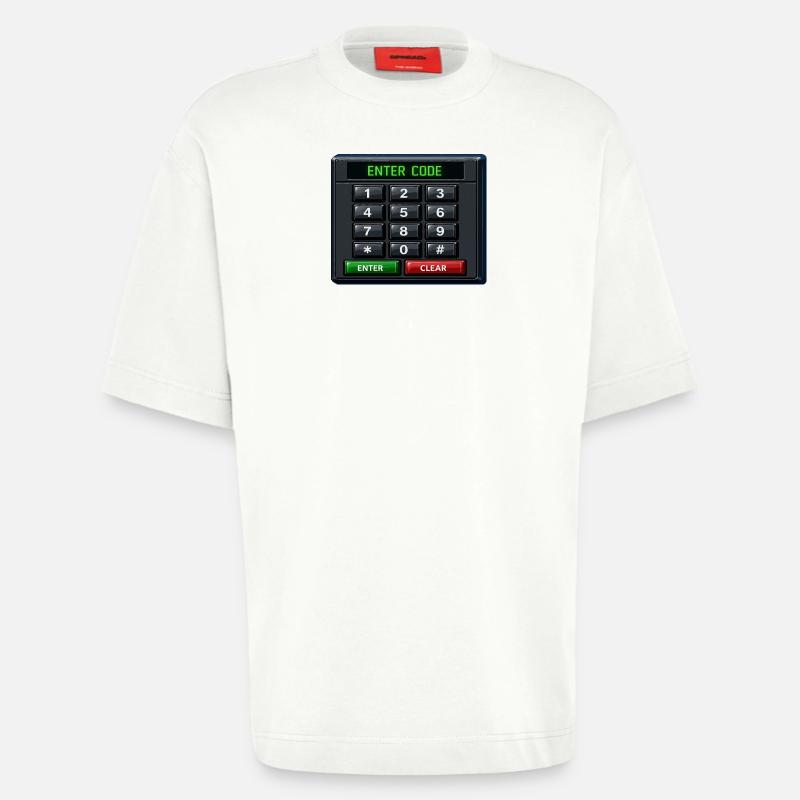 Geben Sie Code Keypad Neon ein - Heavyweight T-Shirt - made by SPREAD  - OFF WHITE