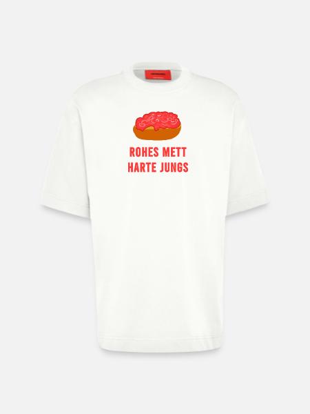 Rohes Mett Harte Jungs - Heavyweight T-Shirt - made by SPREAD - OFF WHITE