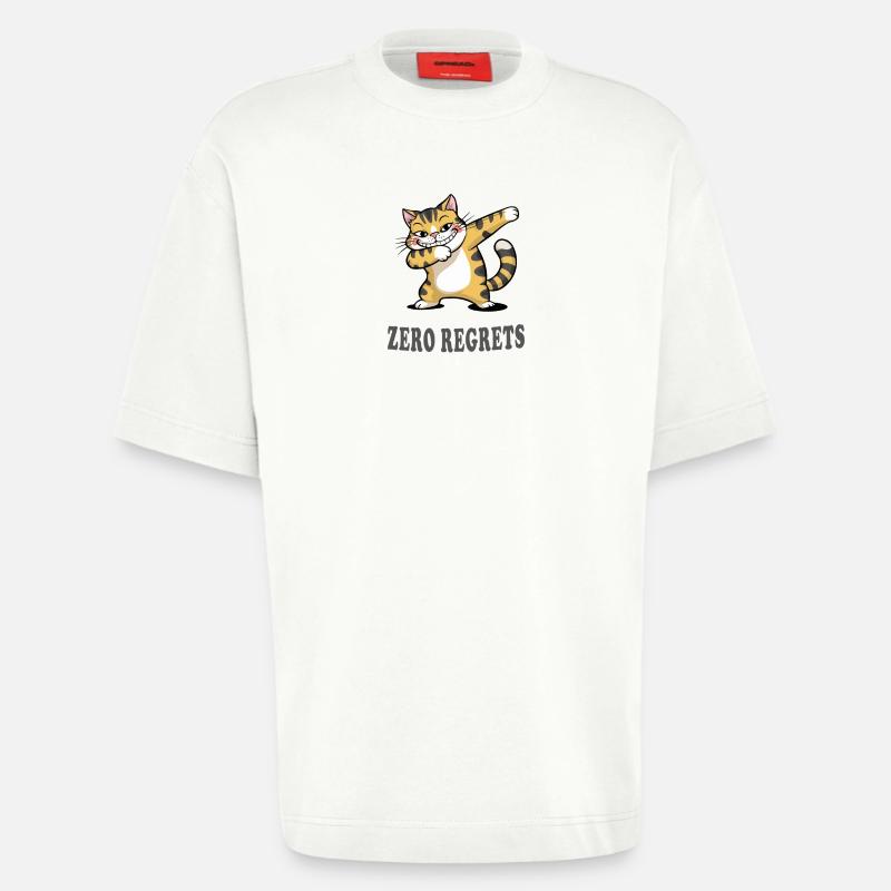 Zero Regrets Lustige Katze Sarkasmus Design - Heavyweight T-Shirt - made by SPREAD - OFF WHITE
