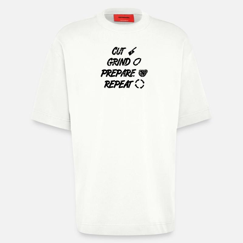 Fleischer Routine - Heavyweight T-Shirt - made by SPREAD  - OFF WHITE