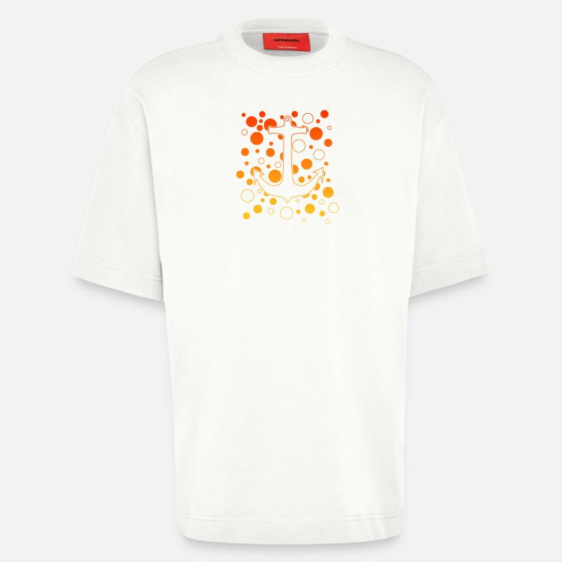 Leuchtender Anker mit Bubbles - Heavyweight T-Shirt - made by SPREAD  - OFF WHITE