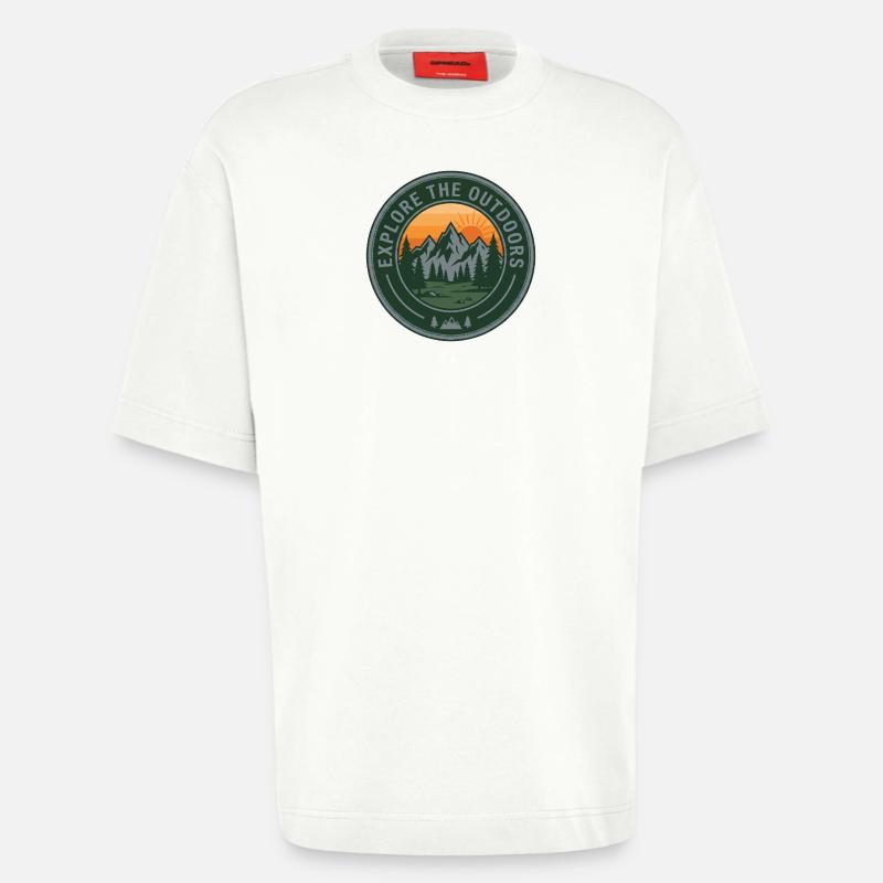 Explore Outdoors Berge - Heavyweight T-Shirt - made by SPREAD  - OFF WHITE