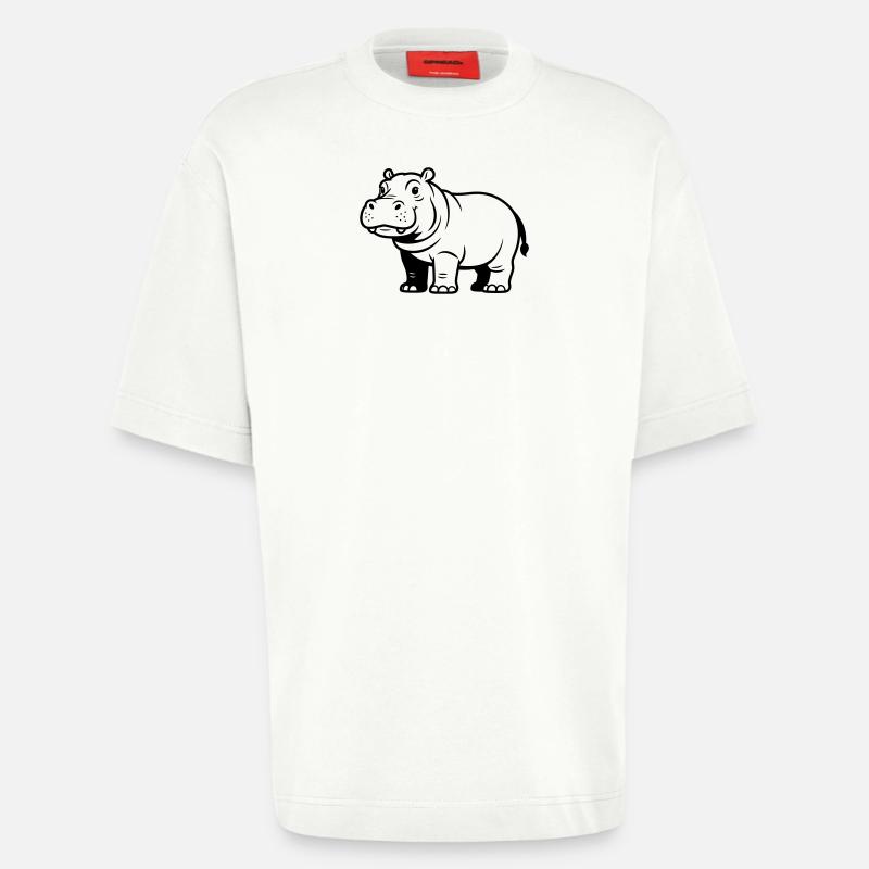 Nilpferd - Heavyweight T-Shirt - made by SPREAD  - OFF WHITE