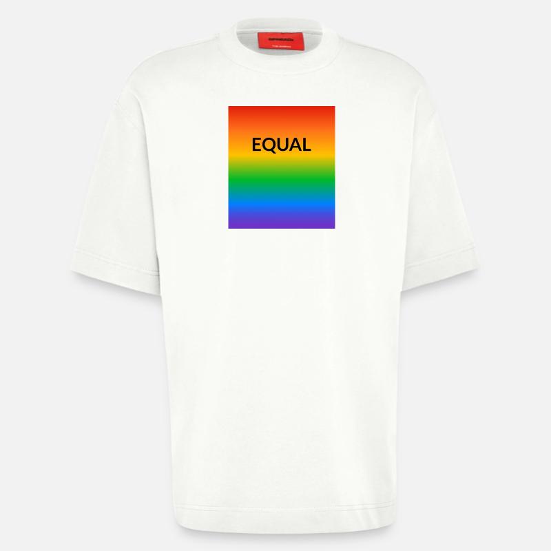 Rainbow Equal LGBT Pride Monat - Heavyweight T-Shirt - made by SPREAD - OFF WHITE