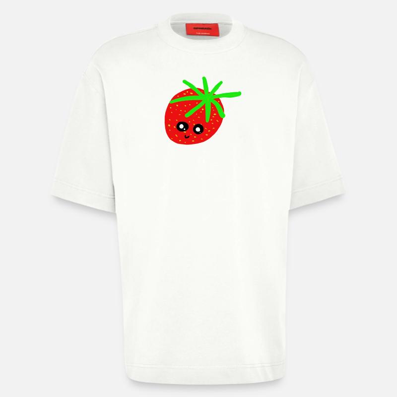Erdbeere Kinder Erdbeeren  - Heavyweight T-Shirt - made by SPREAD  - OFF WHITE