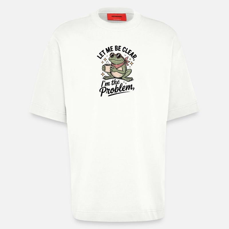 Koffeinhaltiger Frosch: Ich bin das Problem - Heavyweight T-Shirt - made by SPREAD - OFF WHITE