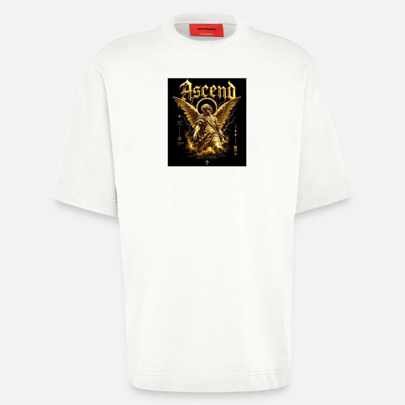 Goldener Engel Ascensus - Heavyweight T-Shirt - made by SPREAD  - OFF WHITE