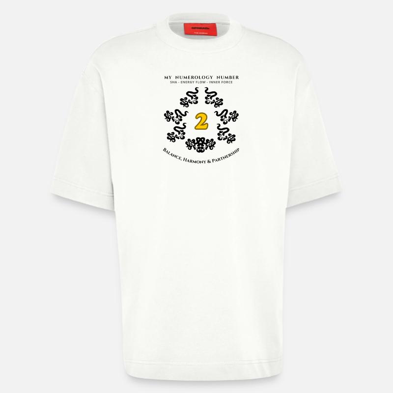 Numer_2 - T-shirt bio épais oversize fabriqué en UE - OFF WHITE