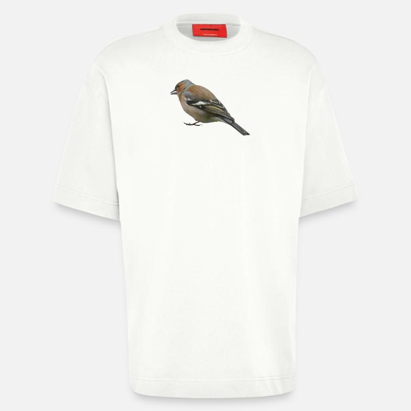 Buchfink (seitlich) - Heavyweight T-Shirt - made by SPREAD - OFF WHITE