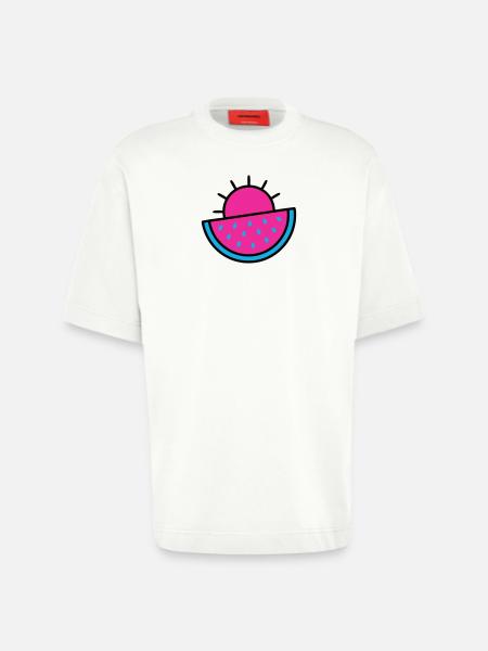 Watermelon Sun 90s Pop Art - Heavyweight T-Shirt - made by SPREAD  - OFF WHITE