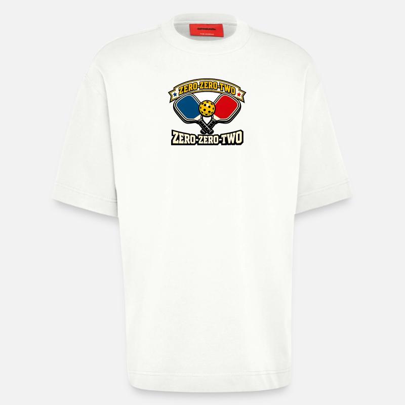 Zero-Zero-Two Paddle Ball Emblem - Heavyweight T-Shirt - made by SPREAD  - OFF WHITE