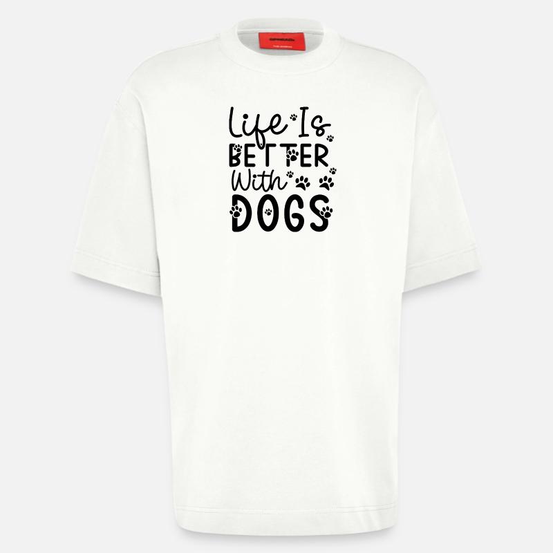 Monochrome Minimal Abstract Pattern - Heavyweight T-Shirt - made by SPREAD - OFF WHITE