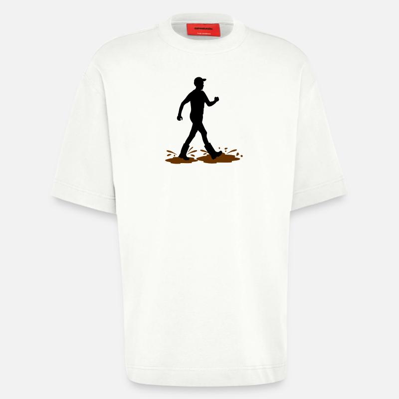 Wadloper Man – Mud Explorer - Heavyweight T-Shirt - made by SPREAD  - OFF WHITE
