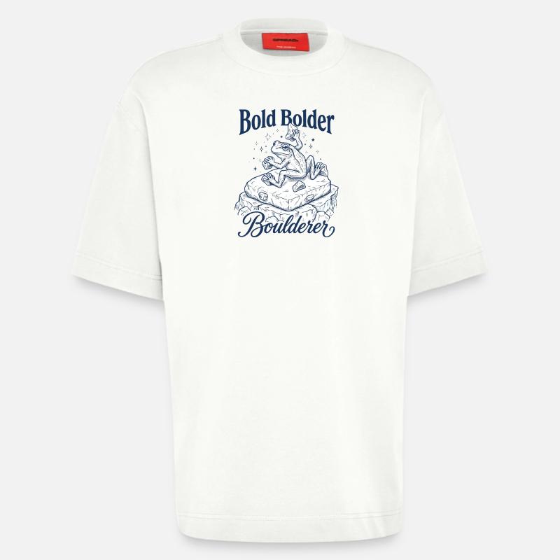 Bouldering Bold Bolder Boulderer - Heavyweight T-Shirt - made by SPREAD - OFF WHITE