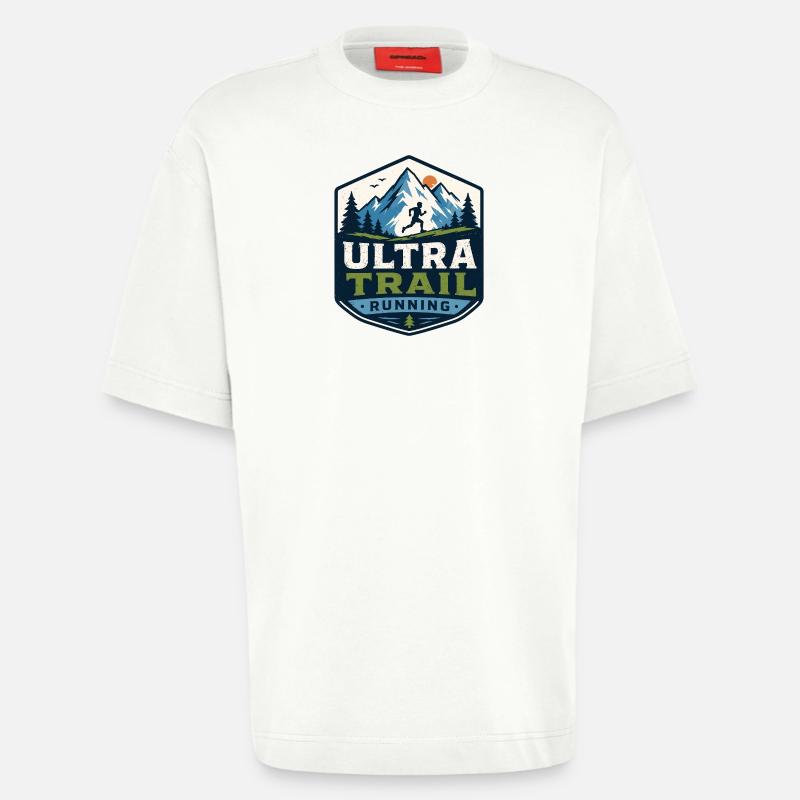 Ultra-Trailrunning - Heavyweight T-Shirt - made by SPREAD  - OFF WHITE