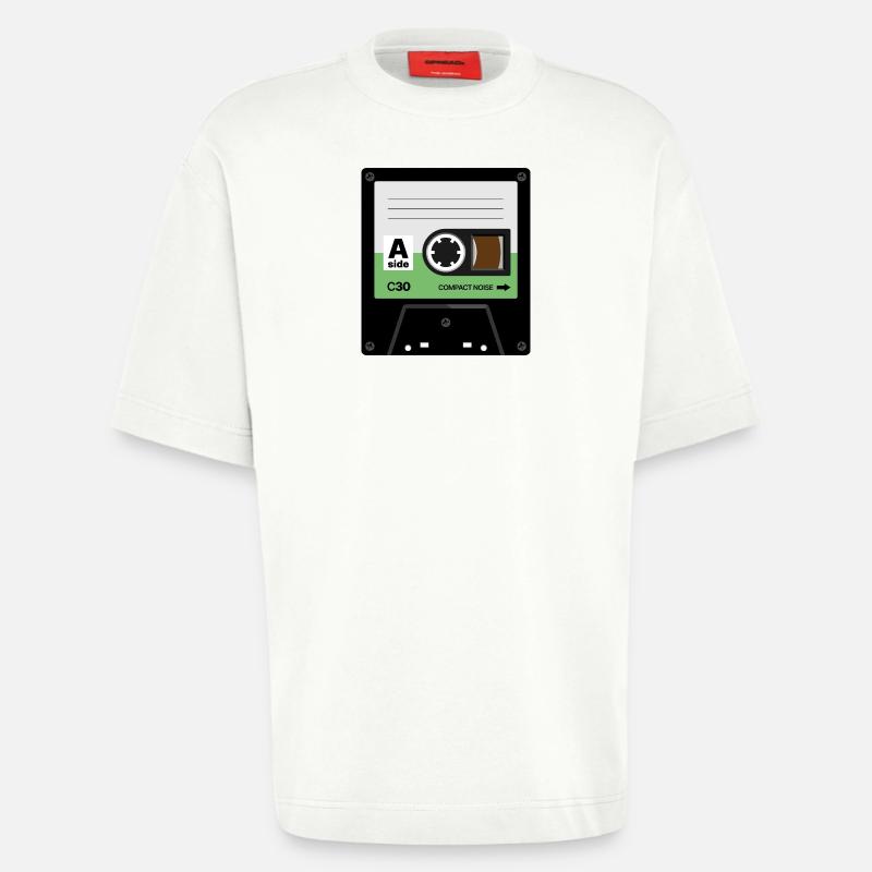 Tiny Cassette - Heavyweight T-Shirt - made by SPREAD - OFF WHITE