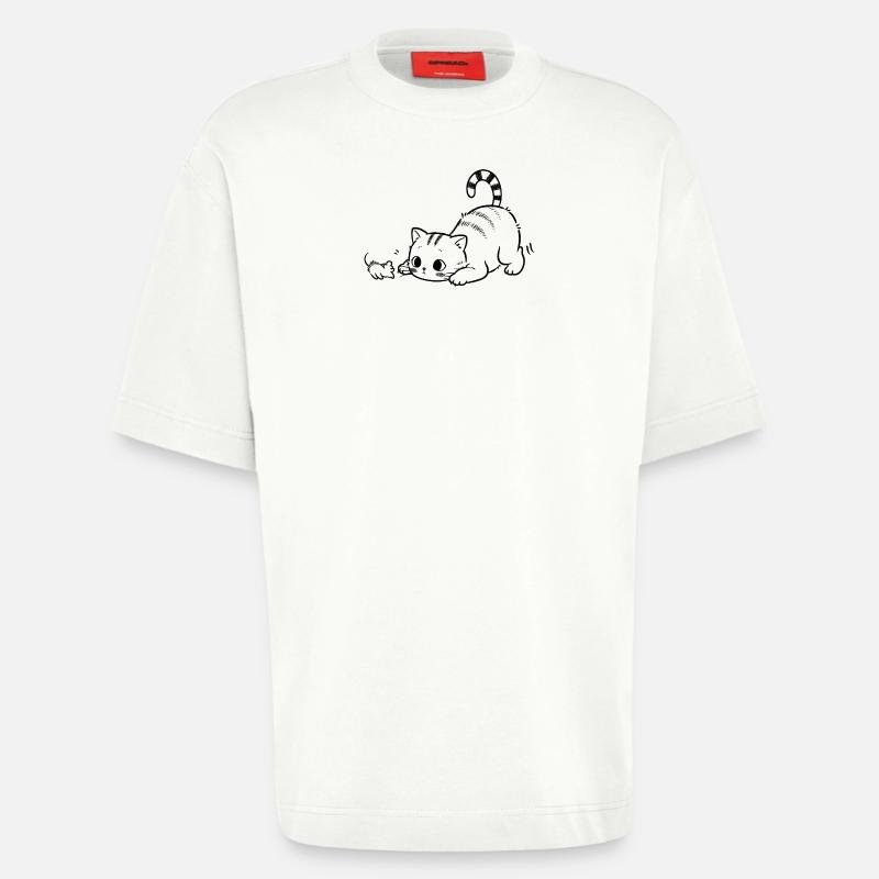 Mode bondit activé - T-shirt bio épais oversize fabriqué en UE - OFF WHITE