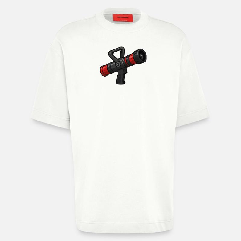 Conception de lance-flammes de science-fiction - T-shirt bio épais oversize fabriqué en UE - OFF WHITE