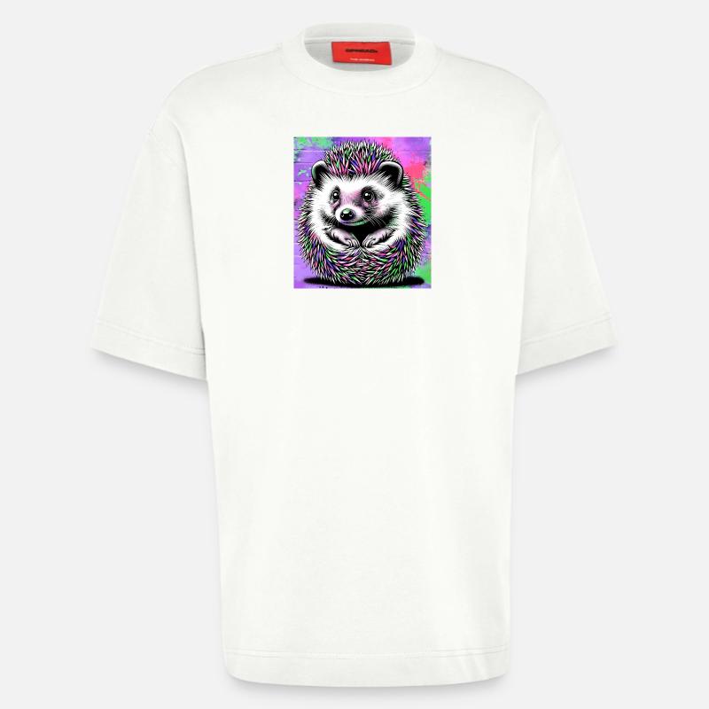 hérisson - T-shirt bio épais oversize fabriqué en UE - OFF WHITE