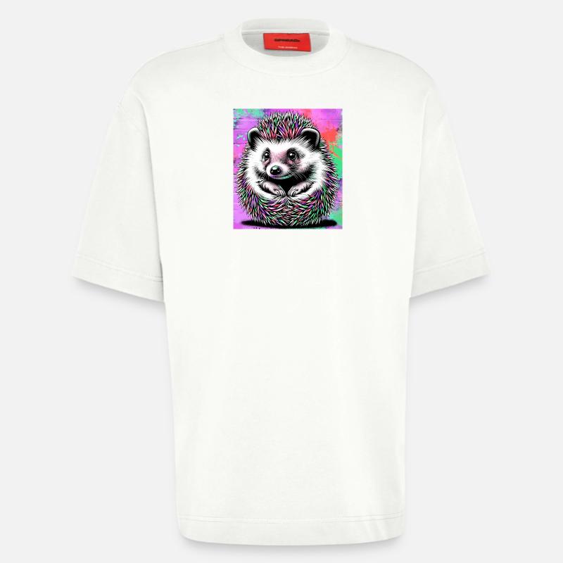 hérisson - T-shirt bio épais oversize fabriqué en UE - OFF WHITE