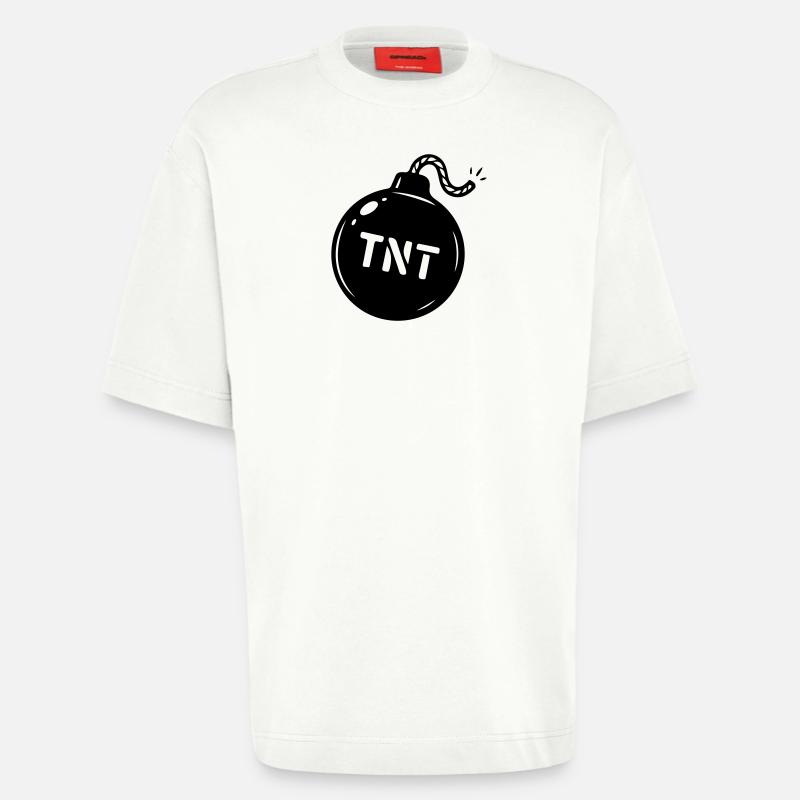 Bombe TNT Symbol - Heavyweight T-Shirt - made by SPREAD  - OFF WHITE