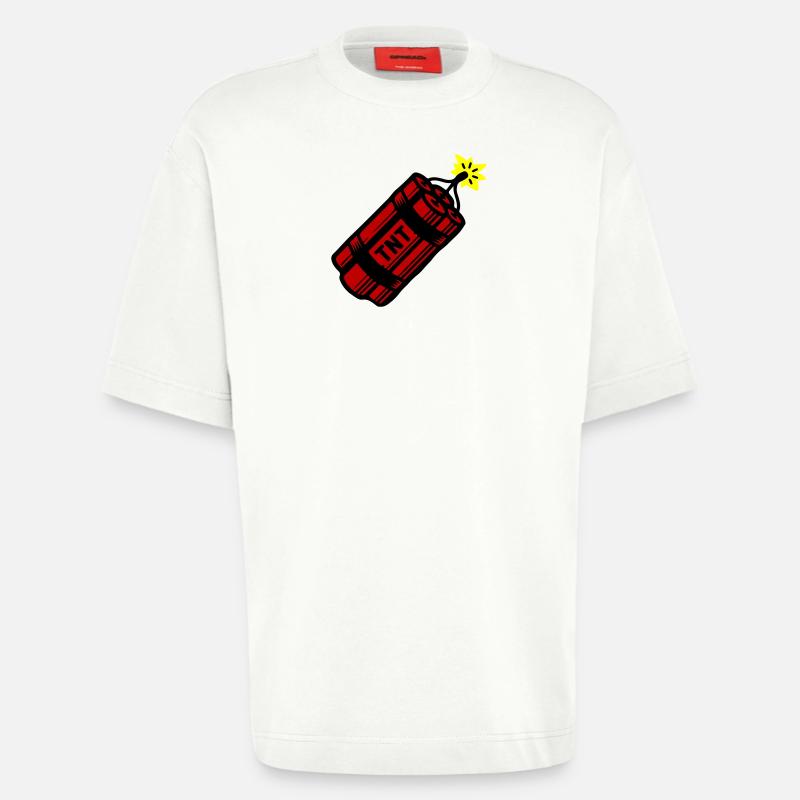 Dynamite Tnt - T-shirt bio épais oversize fabriqué en UE - OFF WHITE