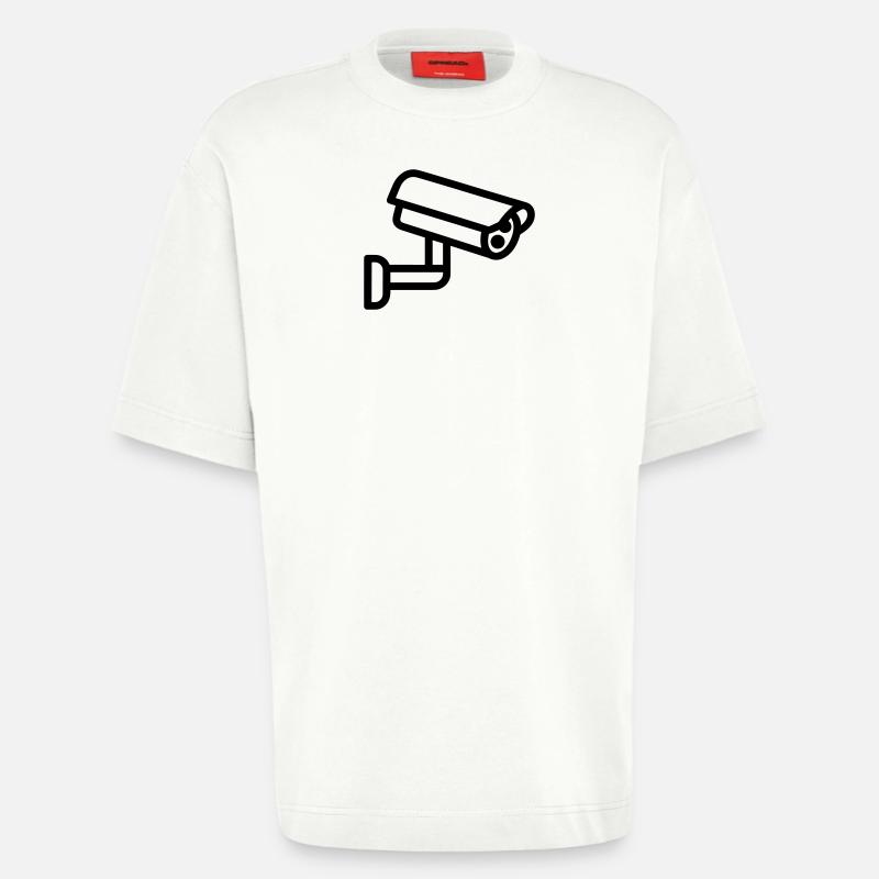 caméra - T-shirt bio épais oversize fabriqué en UE - OFF WHITE