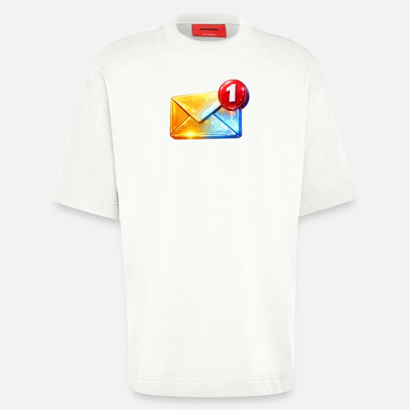 Erste Abzeichen-E-Mail - Heavyweight T-Shirt - made by SPREAD  - OFF WHITE