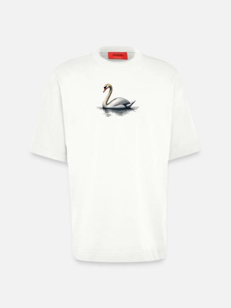 swan - Heavyweight T-Shirt - made by SPREAD - OFF WHITE