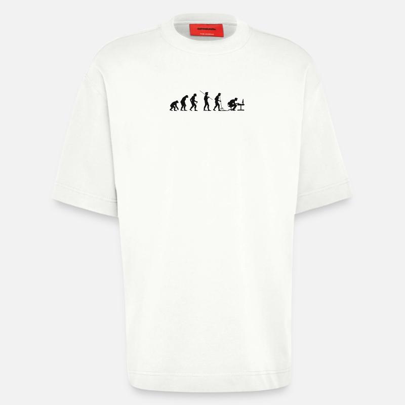 Programmierer Computerfreak Evolution - Heavyweight T-Shirt - made by SPREAD  - OFF WHITE