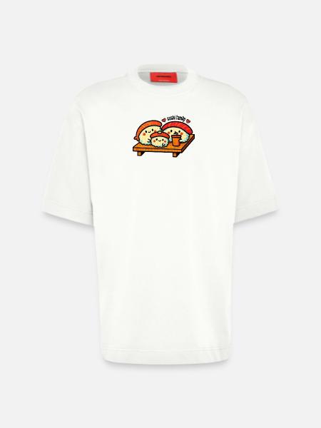 Sushi Family - Heavyweight T-Shirt - made by SPREAD  - OFF WHITE