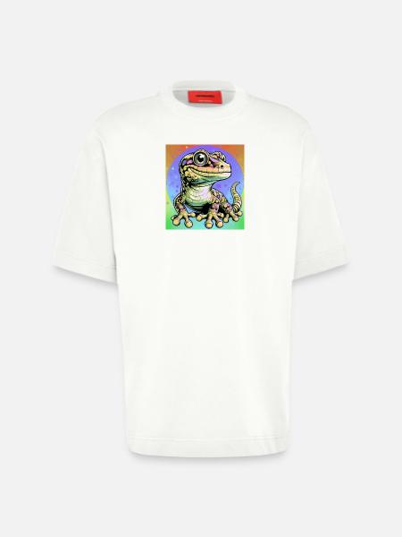 Gecko - Heavyweight T-Shirt - made by SPREAD  - OFF WHITE