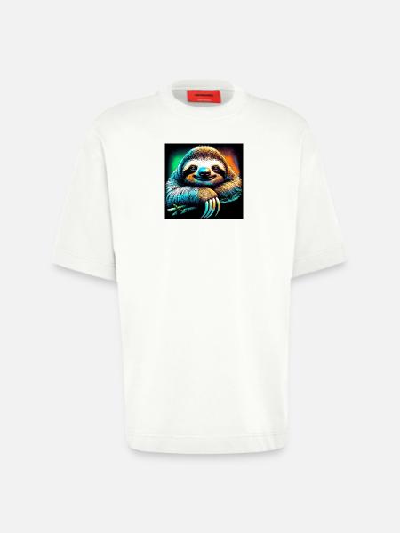 sloth - Heavyweight T-Shirt - made by SPREAD  - OFF WHITE