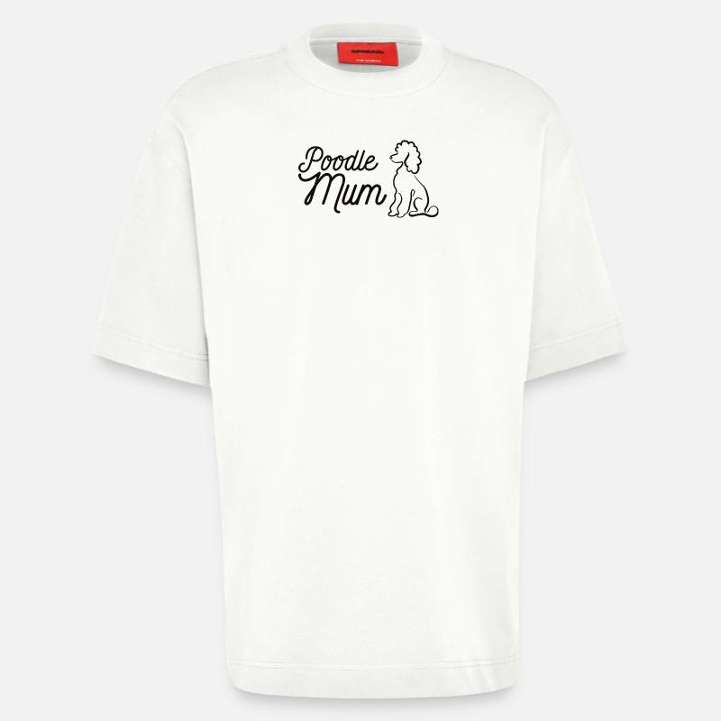 Pudel Mum Silhouette & Script - Heavyweight T-Shirt - made by SPREAD - OFF WHITE