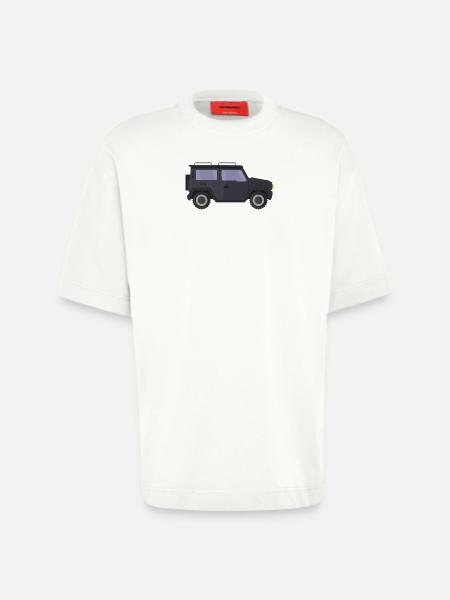 Jeep - T-shirt bio épais oversize fabriqué en UE - OFF WHITE