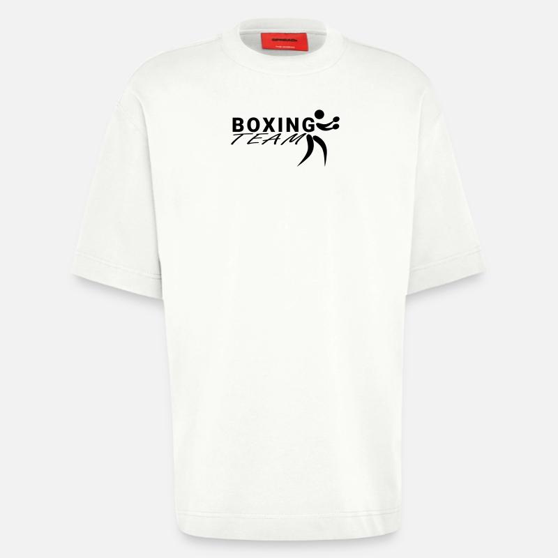 Équipe de boxe - T-shirt bio épais oversize fabriqué en UE - OFF WHITE