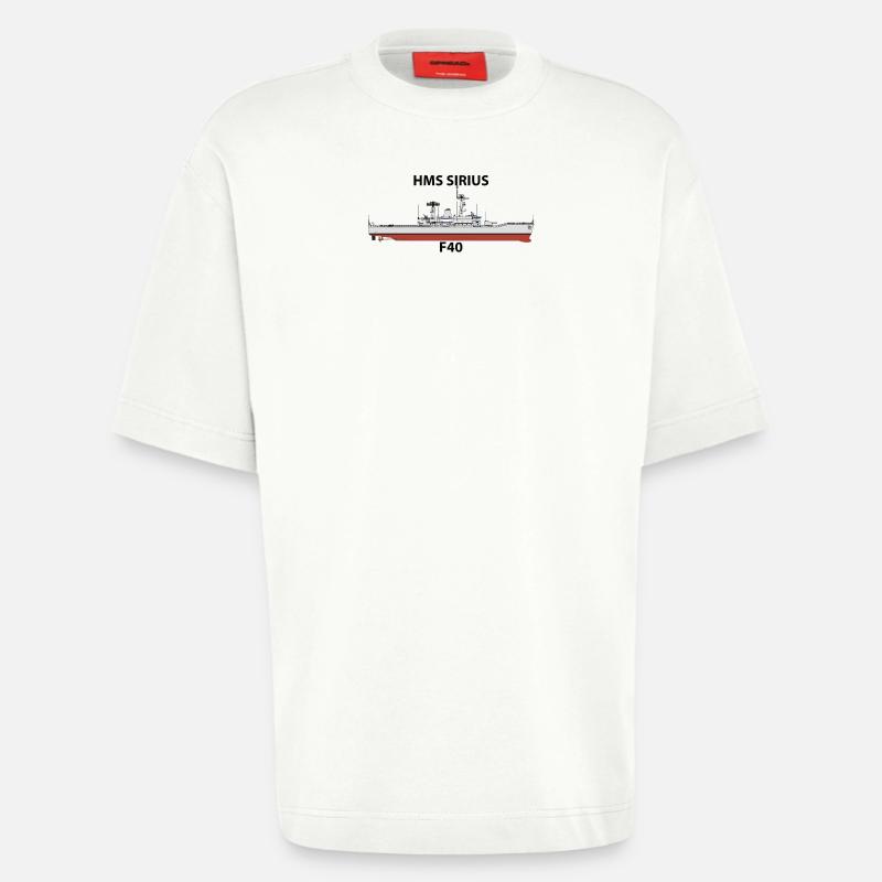 HMS SIRIUS - LEANDER ORIG - Heavyweight T-Shirt - made by SPREAD  - OFF WHITE