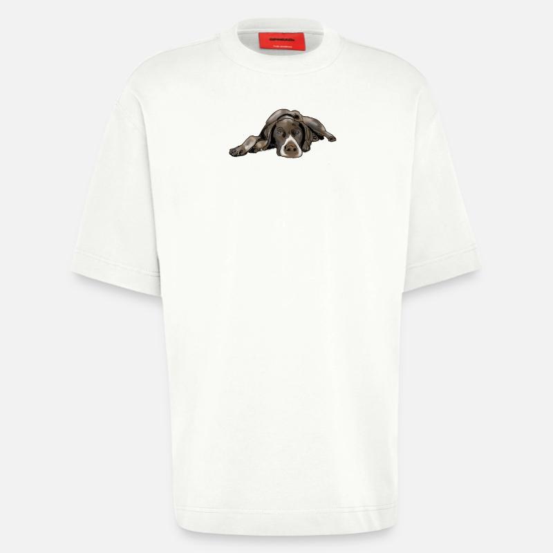 Pointer Deutsch Kurzhaar - Heavyweight T-Shirt - made by SPREAD  - OFF WHITE