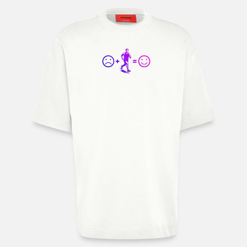 Conception de course pleine de caractère - T-shirt bio épais oversize fabriqué en UE - OFF WHITE