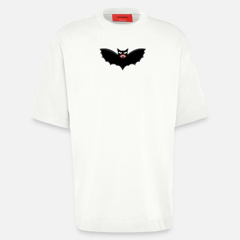 Gothic Vampire bat with huge lips - Heavyweight T-Shirt - made by SPREAD  - OFF WHITE